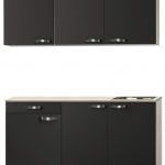 Kitchenette Faro Antraciet 150cm met E-kookplaat en spoelbak HRG-7329