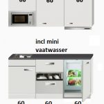 kitchenette 180cm incl mini vaatwasser, combi magnetron en koelkast RAI-444