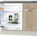 Keukenblok 120cm Antraciet incl koelkast RAI-591