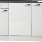 Kitchenette Wit Hoogglans 160 cm incl rvs spoelbak HRG-525