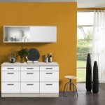 Kitchenette/buffetkast 150 cm met wit schuif rek KT154-9-210