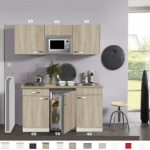 Kitchenette Padua 150cm met kookplaat, magnetron, onderbouw koelkast HRG-4499