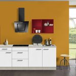 Keuken 210 cm met gekleurd wandrek Incl. Inbouwapparatuur KT242E-9-634