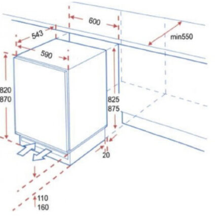 Keukenblok 180cm wit hoogglans incl gas-kookplaat, inbouwkoelkast, afzuigkap en combi magnetron RAI-2459 - Afbeelding 6