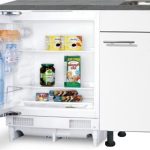 Kitchenette 110cm wit hoogglans incl inbouw koelkast met of zonder wandkasten RAI-1046