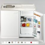 Keukenblok wit met aanrecht 100cm x 60cm met koelkast RAI-5261