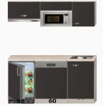 Keukenblok 150 cm incl kookplaat, afzuigkap vaatwasser en koelkast RAI-049