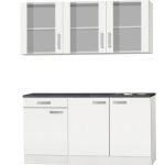 Keukenblok 150 x 60 cm incl. spoelbak en wandkasten RAI-489