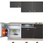 kitchenette 160cm incl vaatwasser en inbouw koelkast RAI-914