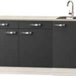 Keukenblok 160 Antraciet incl rvs spoelbak RAI-4492