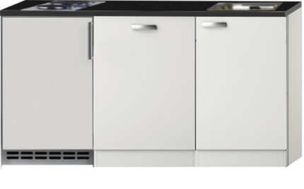 Kitchenette 160cm wit hoogglans met vaatwasser en koelkast en kookplaat RAI-4532 - Afbeelding 3