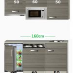 Kitchenette 160 met onderbouw koelkast, vaatwasser, combi magnetron en afzuigkap RAI-51