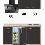 kitchenette 130cm met afzuigkap en koelkast RAI-3388
