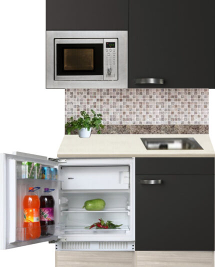 Keukenblok 120cm Antraciet incl koelkast en magnetron RAI-591 - Afbeelding 3