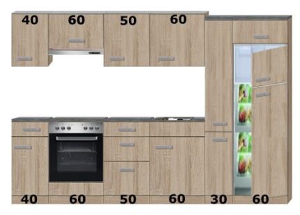 Rechte keuken 270cm incl apparatuur RAI-320 - Afbeelding 4