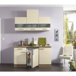 Kitchenette Bilbao 150 cm créme Incl. Inbouwapparatuur OPTI-690