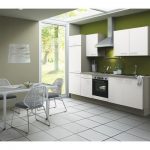 Rechte keuken Torger 270 cm semi-glanzend wit incl. Ingebouwde apparaten RAI-945