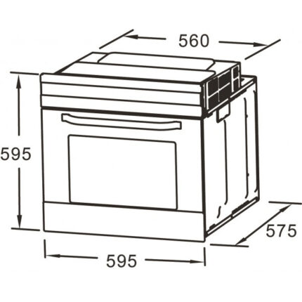 Inbouwset Oven + Elektrisch kookveld HRG-7856 - Afbeelding 5