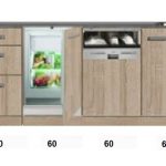 Kitchenette 240cm met inbouw vaatwasser en koelkast RAI-3939