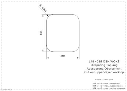 RVS Spoelbak Inbouw 400 mm x 350 mm EBE42 - Afbeelding 4
