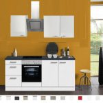 Keuken Lagos 210 cm wit hoogglans Incl. Inbouwapparatuur OPTI-125