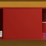 Wandkast met schuif rek Rood 150cm x 44cm RAI-456