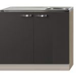 Keukenblok Faro Antraciet met RVS aanrecht en spoelbak (BxHxD) 100,0x84,8x60,0 cm SPL106-9-86