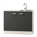 keukenblok 100cm met houten werkblad en rvs spoelbak RAI-2200