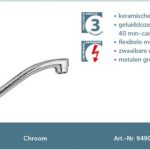 Lage druk keukenkraan chroom Bornholm HRG-31