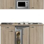 Kitchenette Padua 150cm met 4-pit elektrisch kookplaat, magnetron, onderbouw koelkast HRG-4499